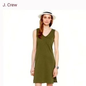 J. Crew olive green sleeveless shift dress size S